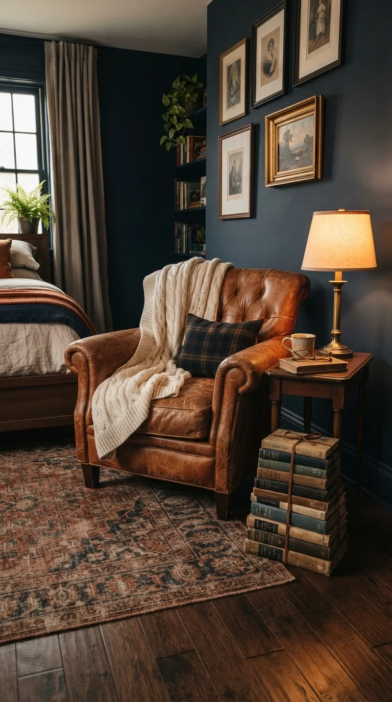 6. Distressed Leather Accents