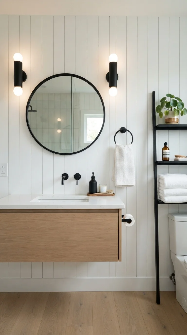 6. Vertical Shiplap Wall Paneling