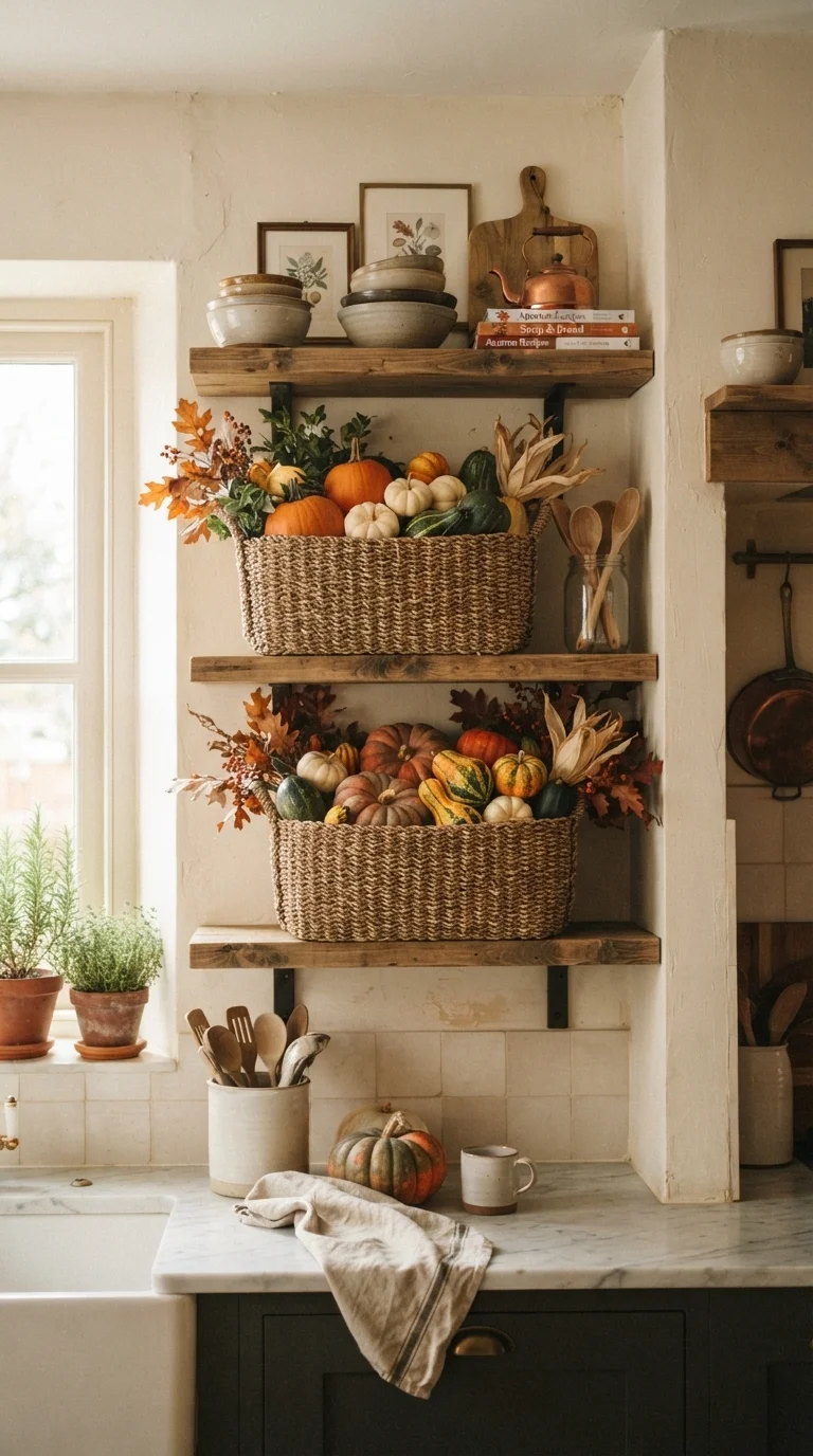 6. Woven Basket Storage Styling