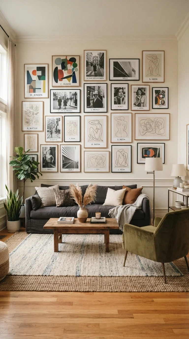 7. Art-Focused Gallery Walls