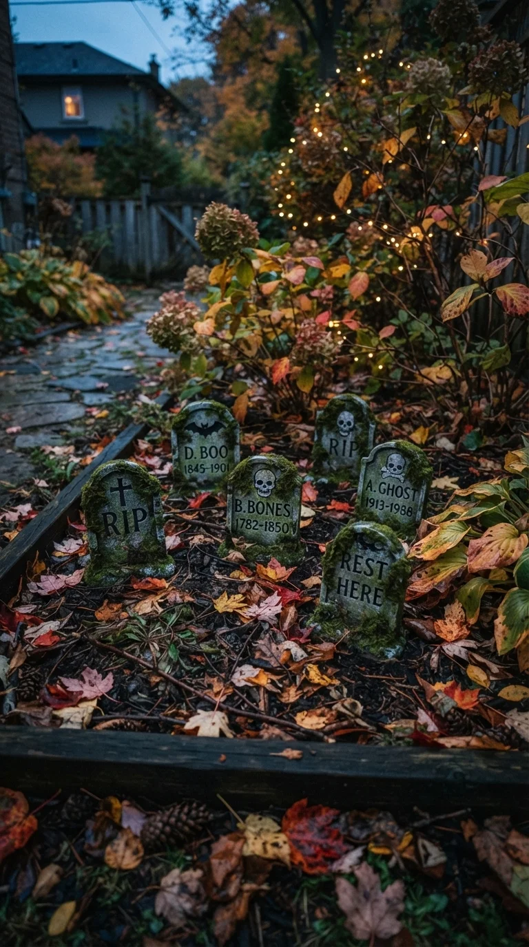 7. Moss-Covered Stone Markers