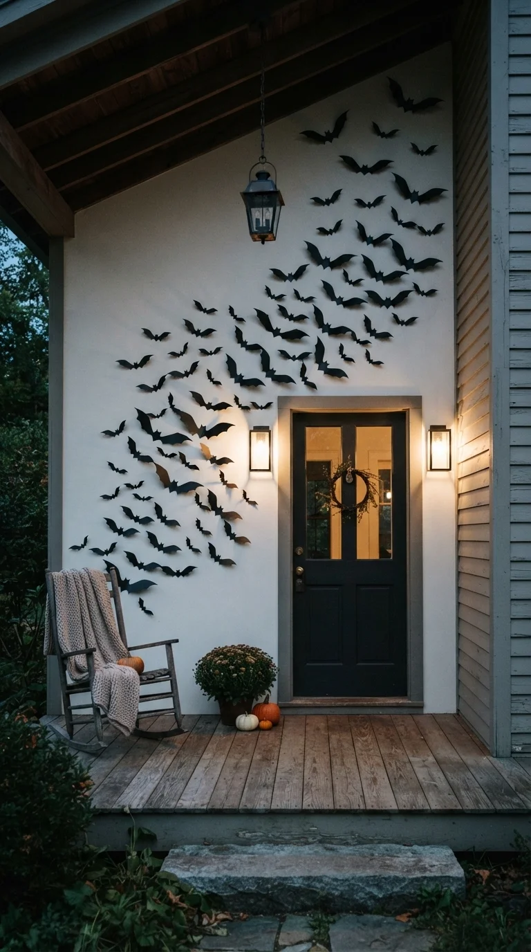 8. Paper Bat Swarm Wall Art