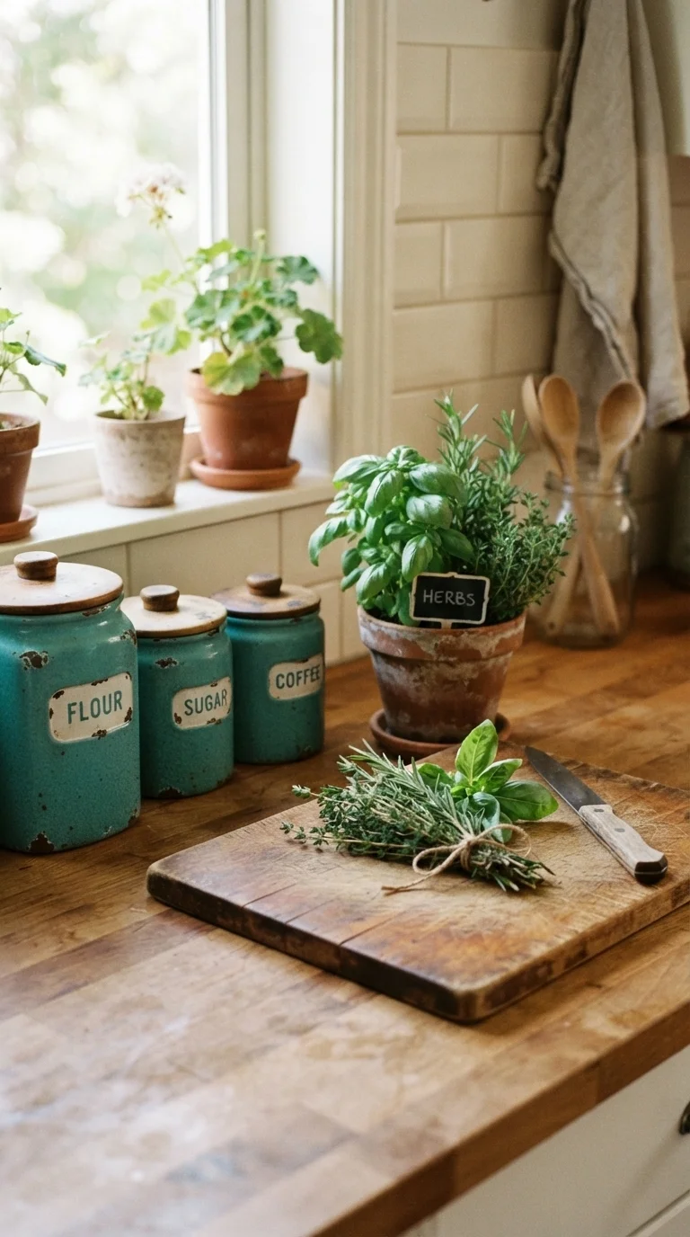 11 green kitchen ideas 2026 emerald teal 8. Teal Accents Through Vintage Decor