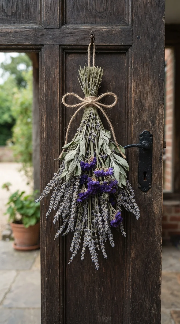 9. Dried Flower and Herb Door Swags