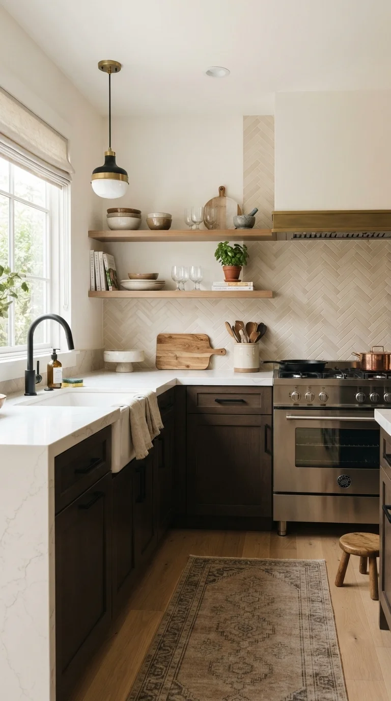 1. Deep Espresso Shaker Cabinetry