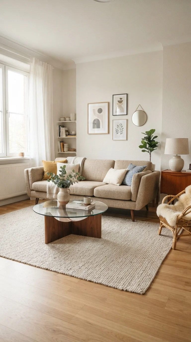 1. Floating Furniture for Visual Airiness