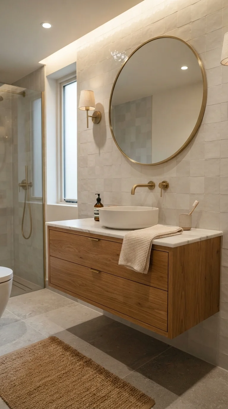 1. Floating Vanities for Visual Depth