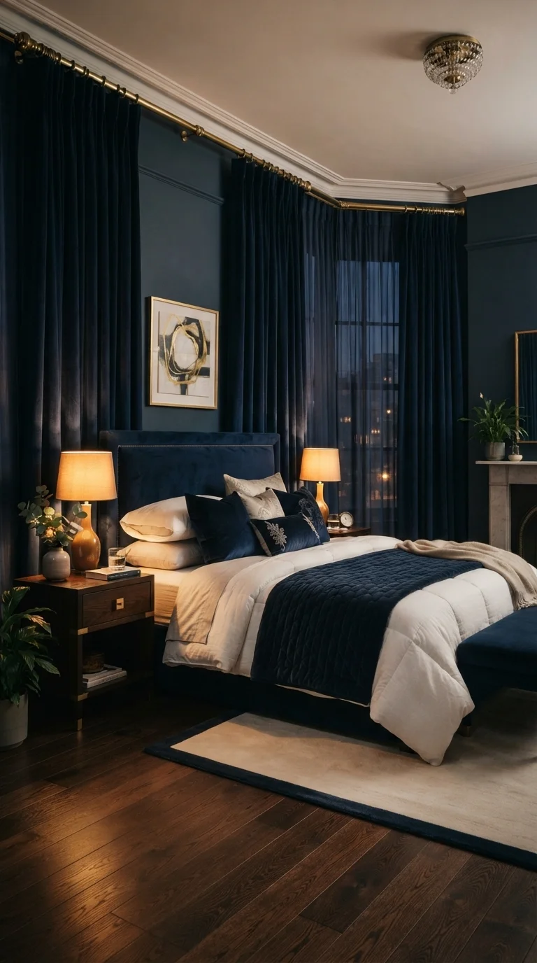 1. Floor-to-Ceiling Velvet Drapes for Maximum Drama