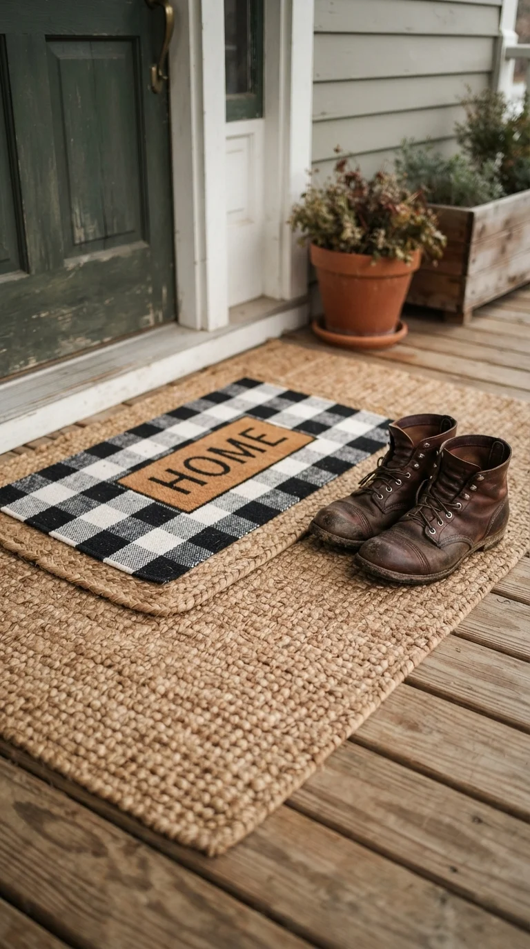 1. Layered Textures with Natural Fiber Rugs