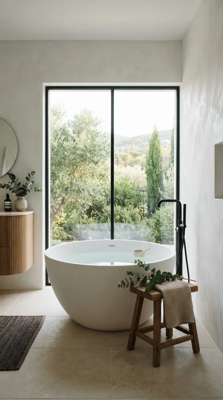 1. Sculptural Freestanding Tubs as Focal Points