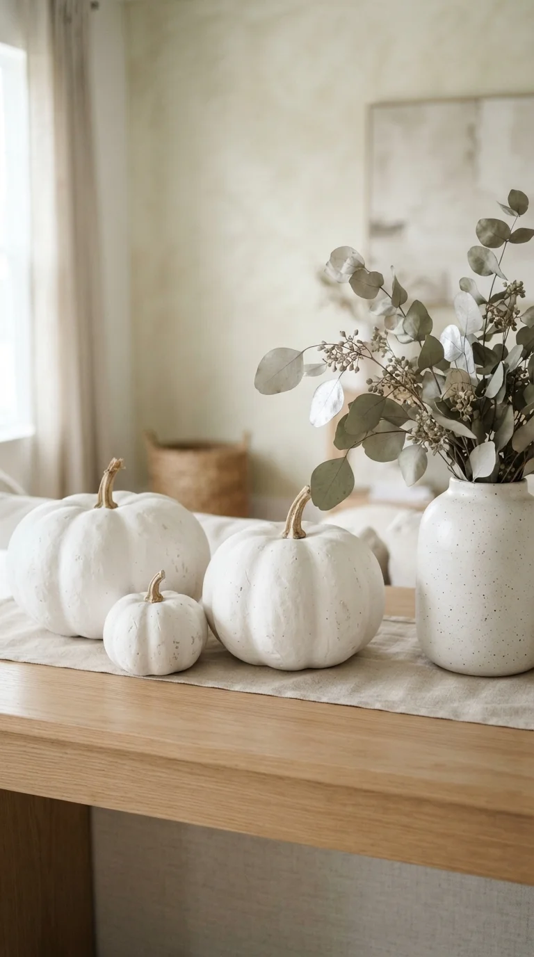 1. Sculptural Plaster-Dipped Pumpkins