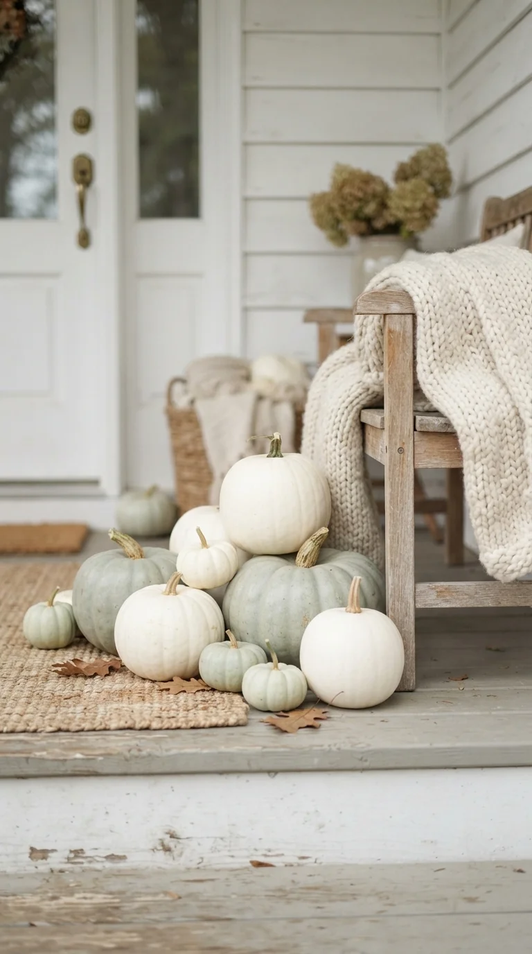 1. The Monochromatic Heirloom Pumpkin Display
