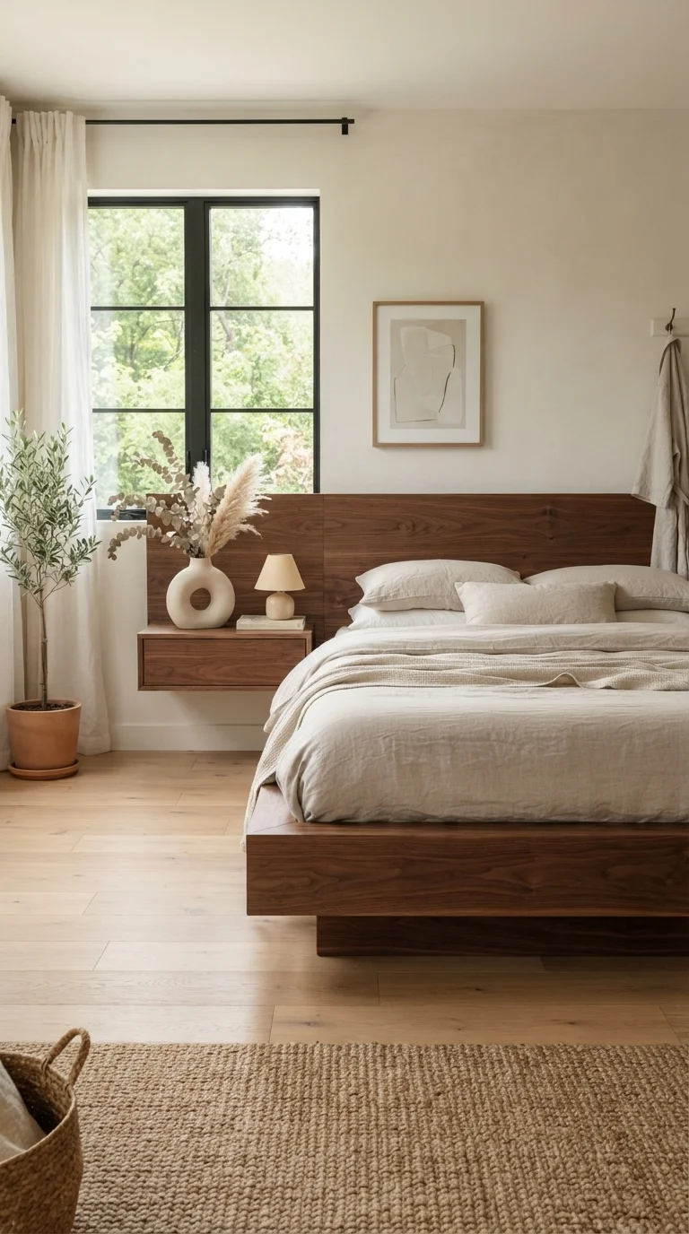 10 Bedroom Wall Decor Ideas 2026 Cottage Core 1. The Organic Walnut Platform Set