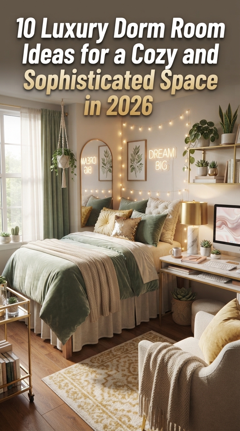 10 Luxury Dorm Room Ideas for a Cozy and Sophisticated Space in 2026