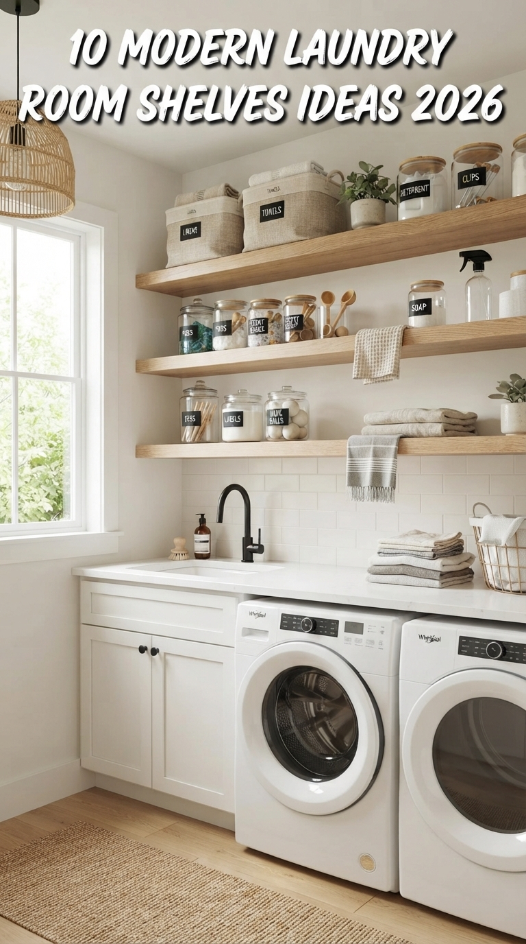 10 Modern Laundry Room Shelves Ideas 2026