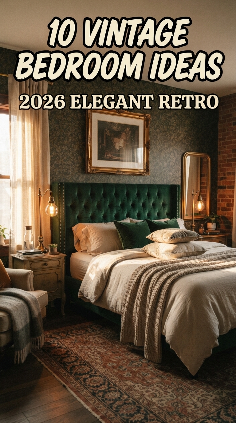 10 Vintage Bedroom Ideas 2026 Elegant Retro