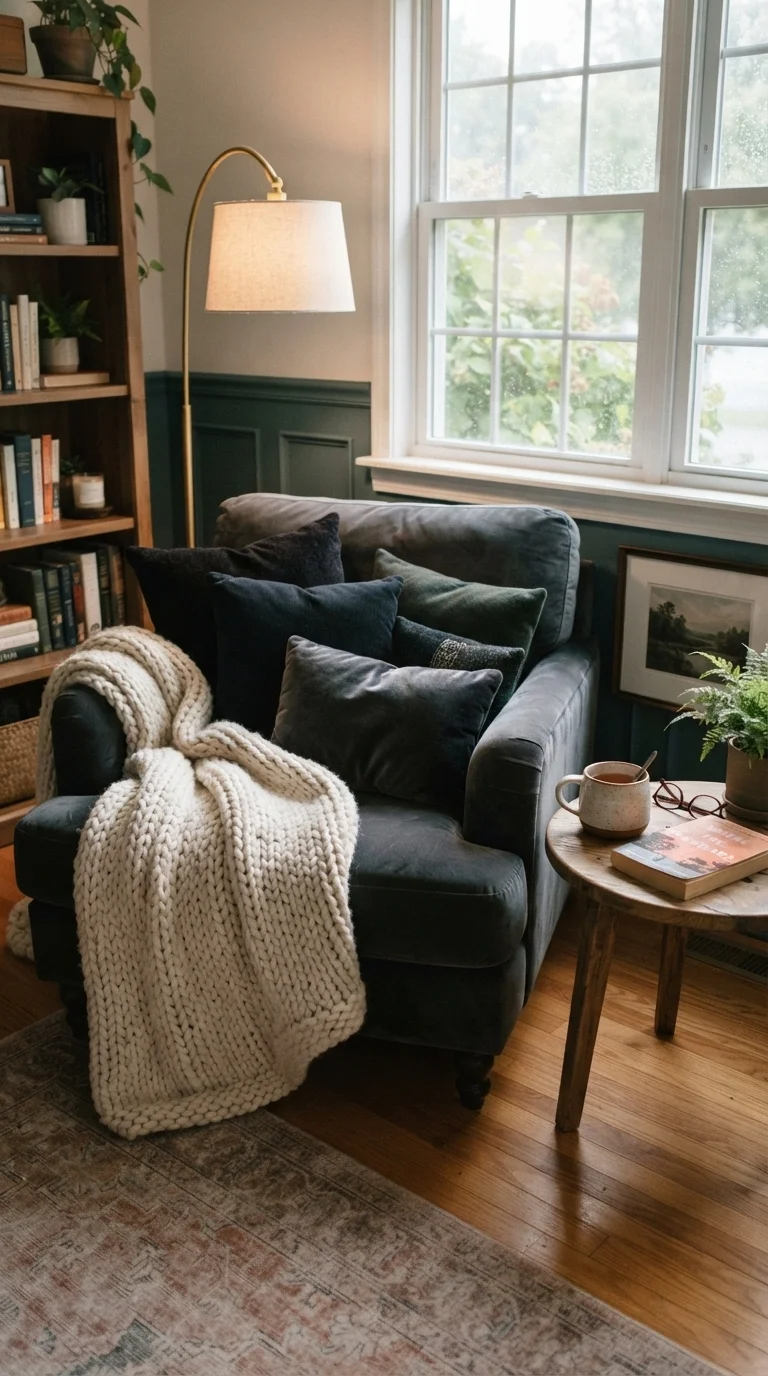 10. Cozy Textile-Heavy Reading Corner