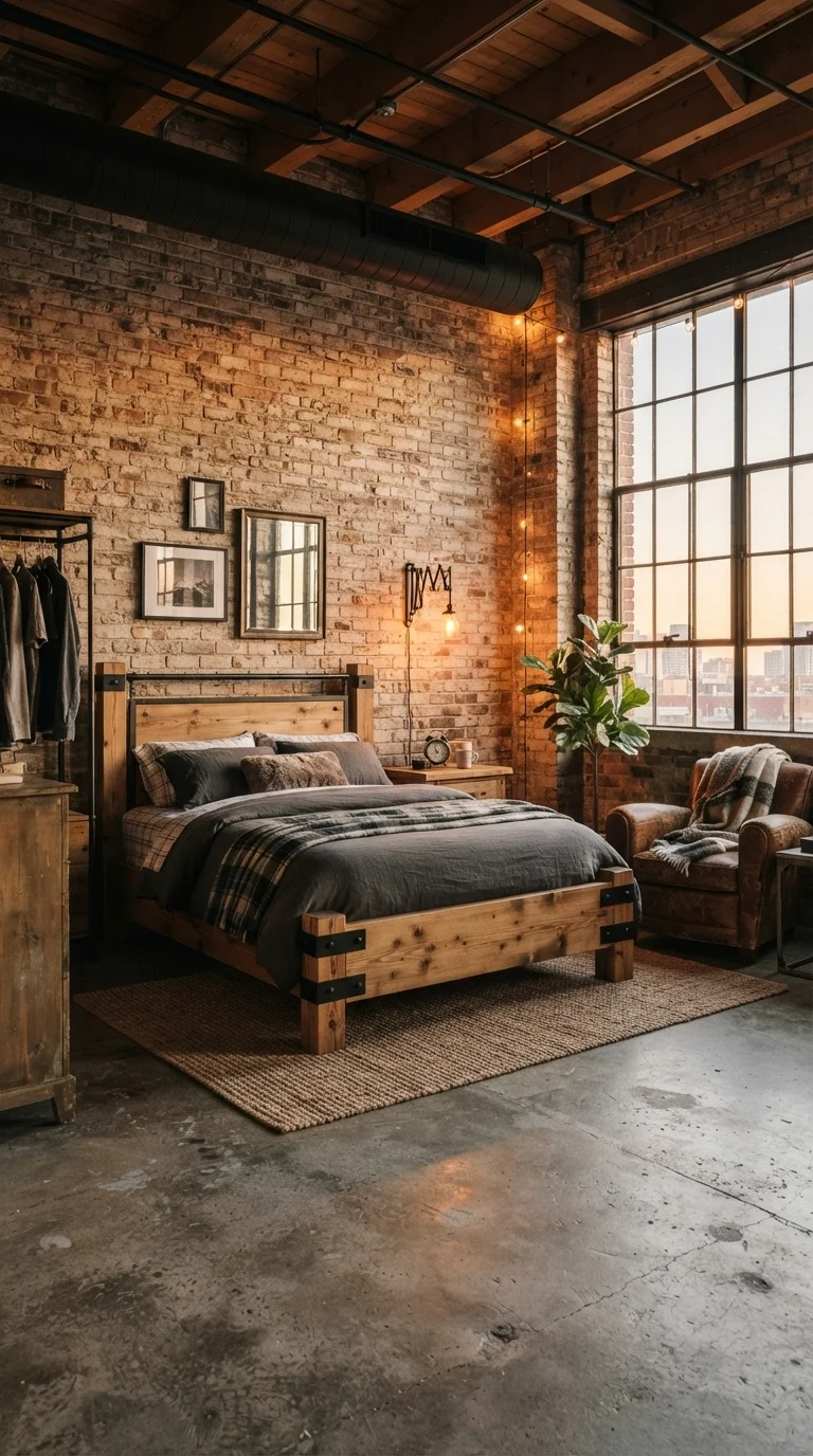 10. Industrial Pine with Iron Frames
