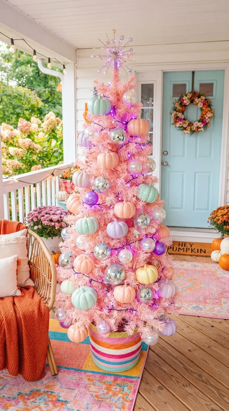 10. The Whimsical Pastel Halloween Tree