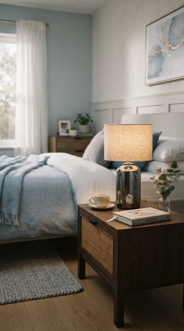10. Tinted Glass Cylinder Lamps