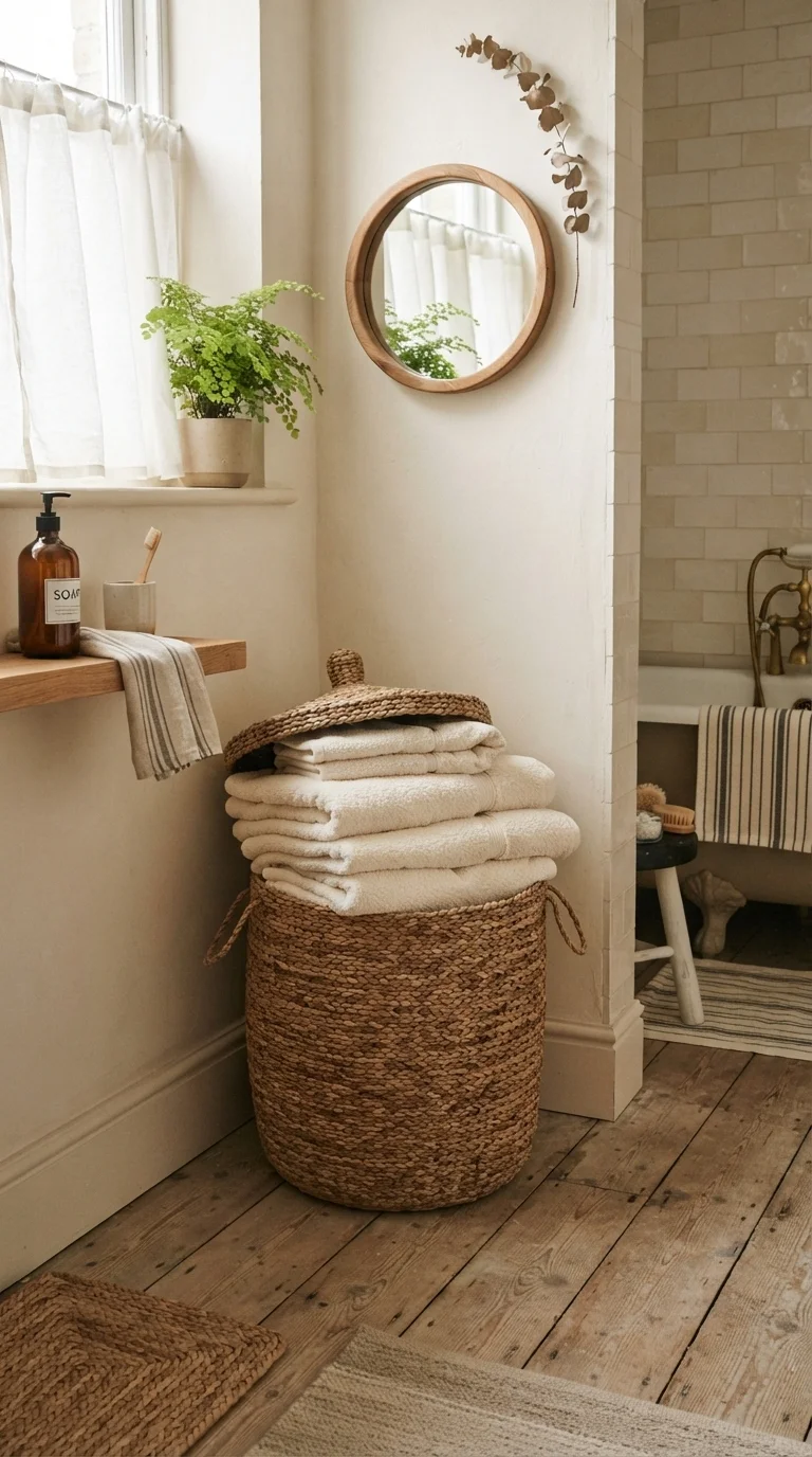 10. Utilizing Woven Baskets for Texture