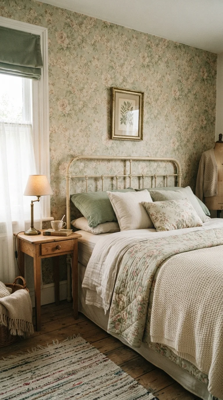 10. Vintage-Inspired Wallpaper with Subtle Prints