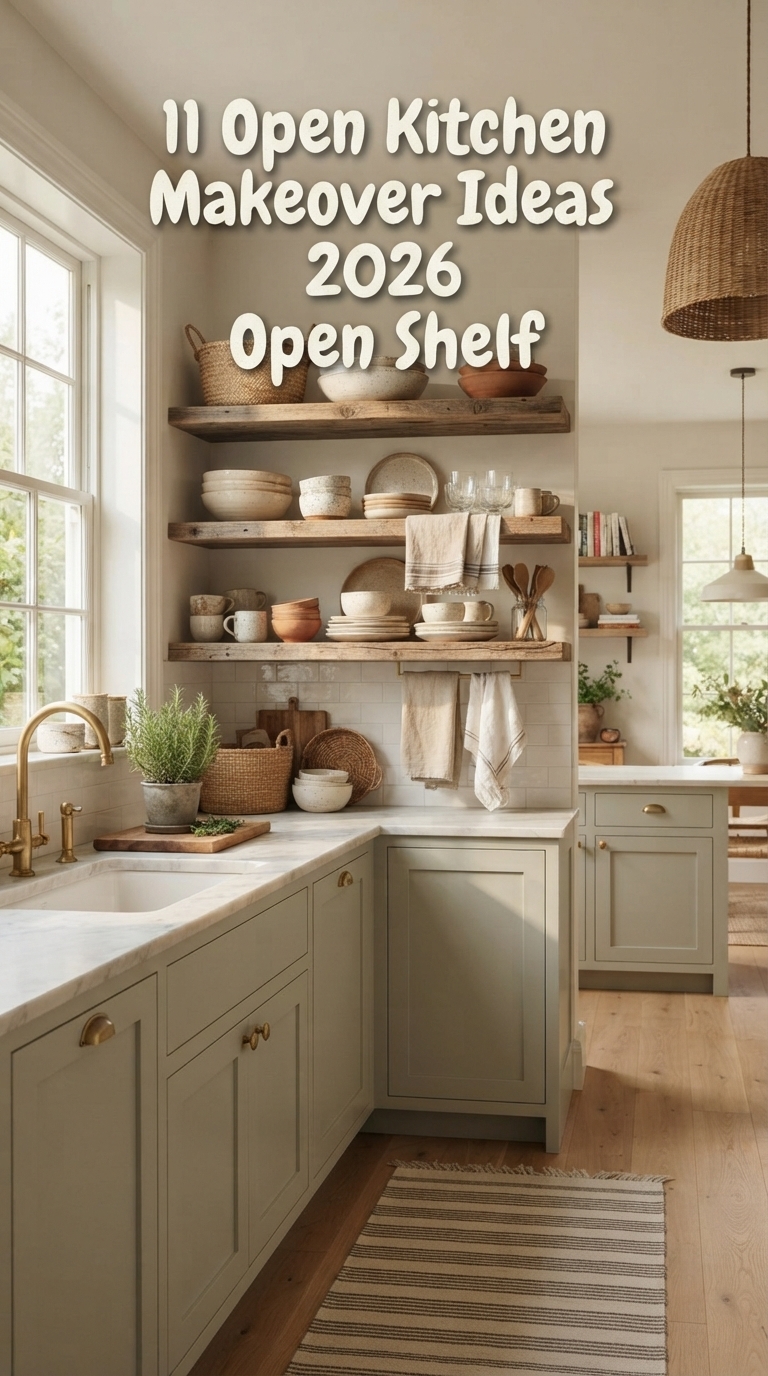 11 Open Kitchen Makeover Ideas 2026 Open Shelf