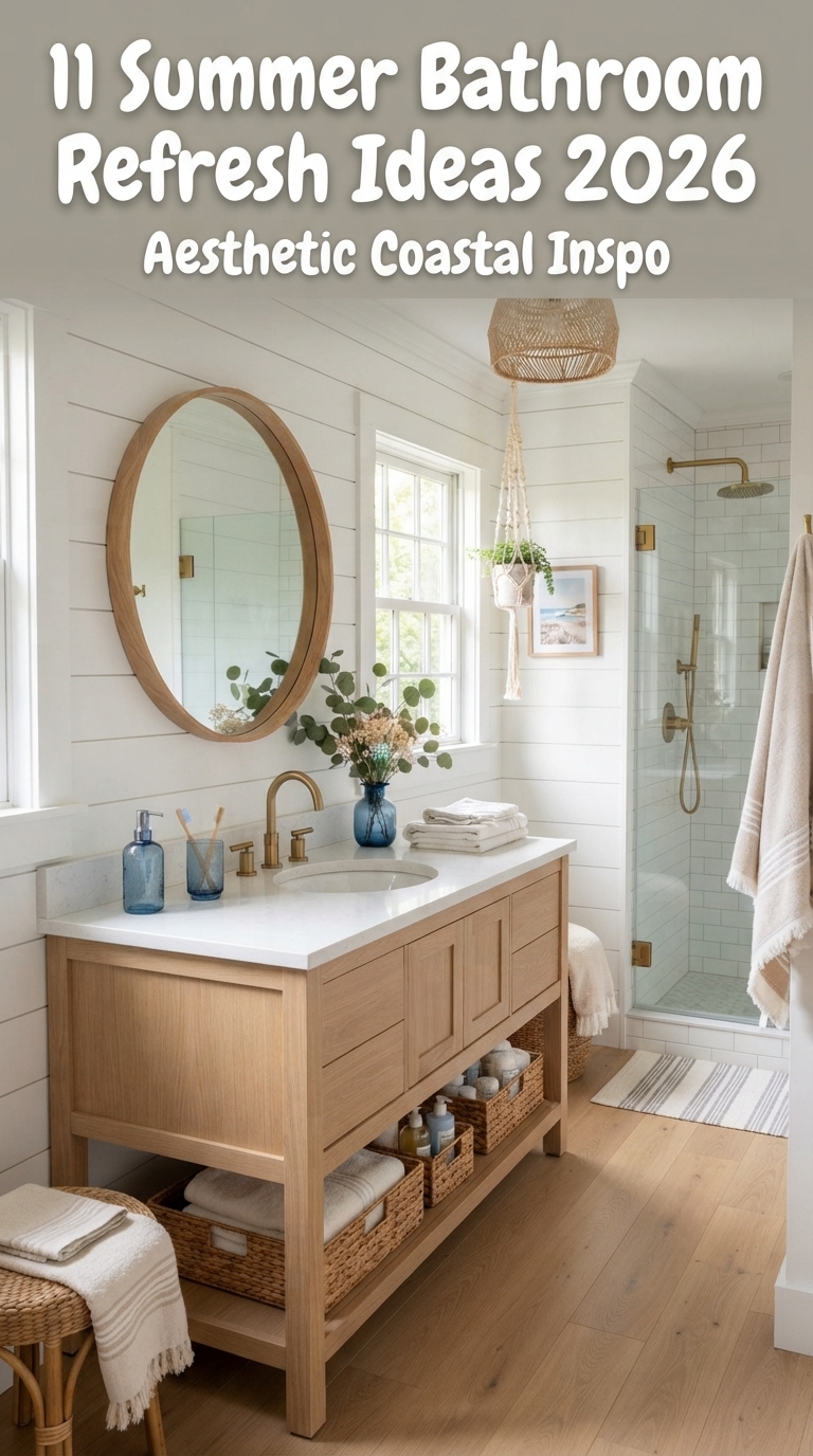 11 Summer Bathroom Refresh Ideas 2026 Aesthetic Coastal Inspo