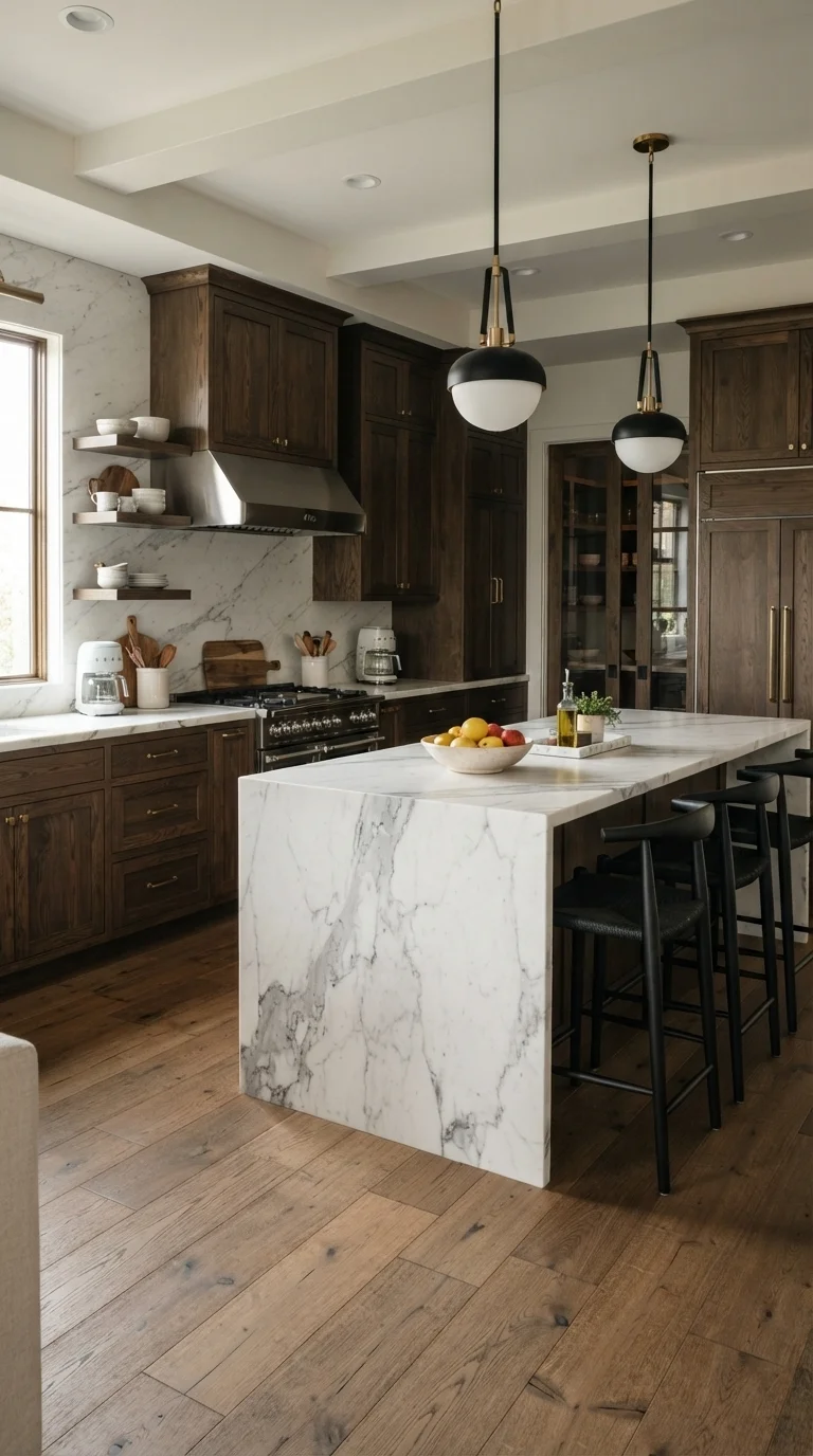 11. Coffee-Stained Oak Cabinetry