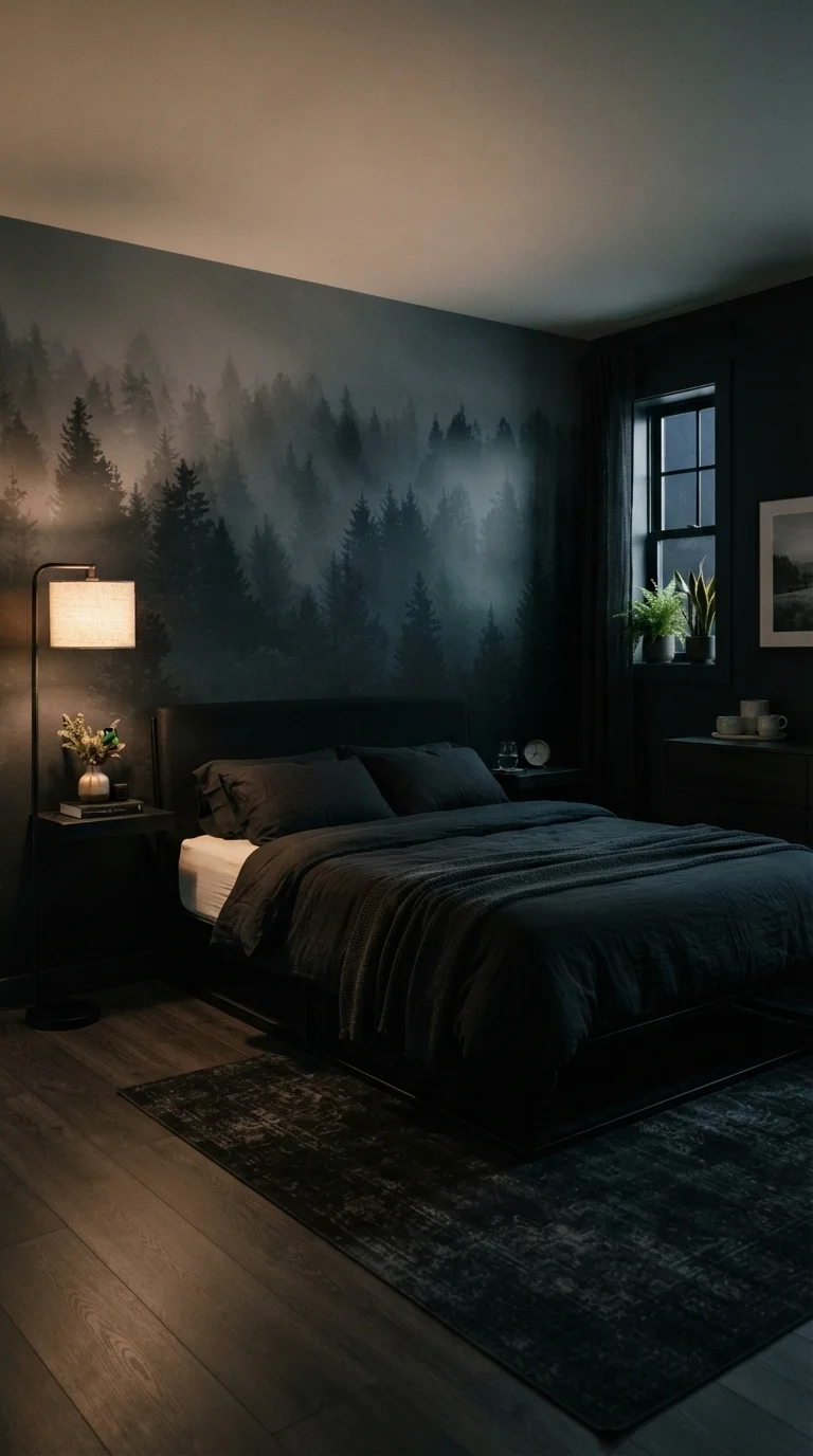 11. Shadowy Forest Wall Murals