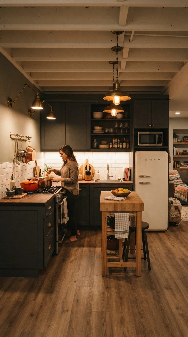 12 Basement Apartment Remodel Ideas 2026 11. Strategic Task Lighting