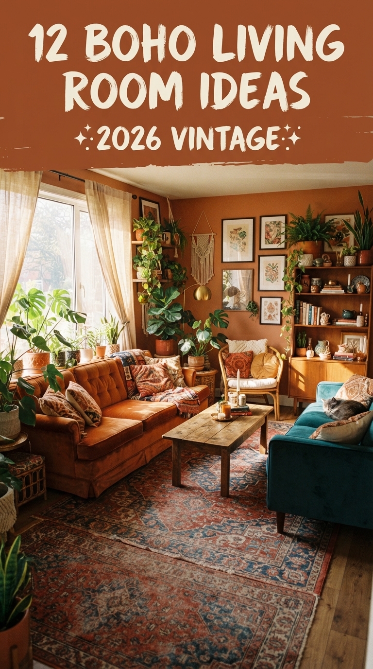 12 Boho Living Room Ideas 2026 Vintage