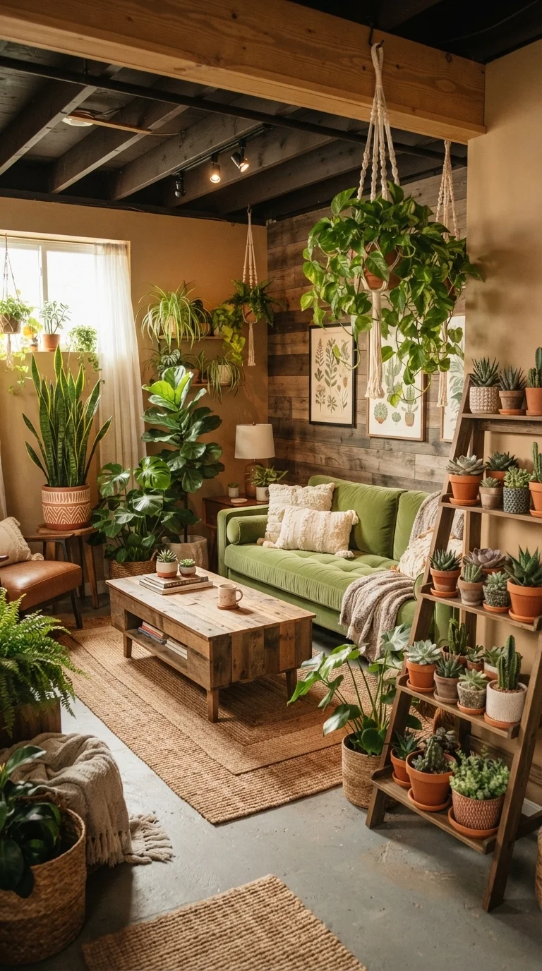 12 Basement Apartment Remodel Ideas 2026 12. Biophilic Design Elements
