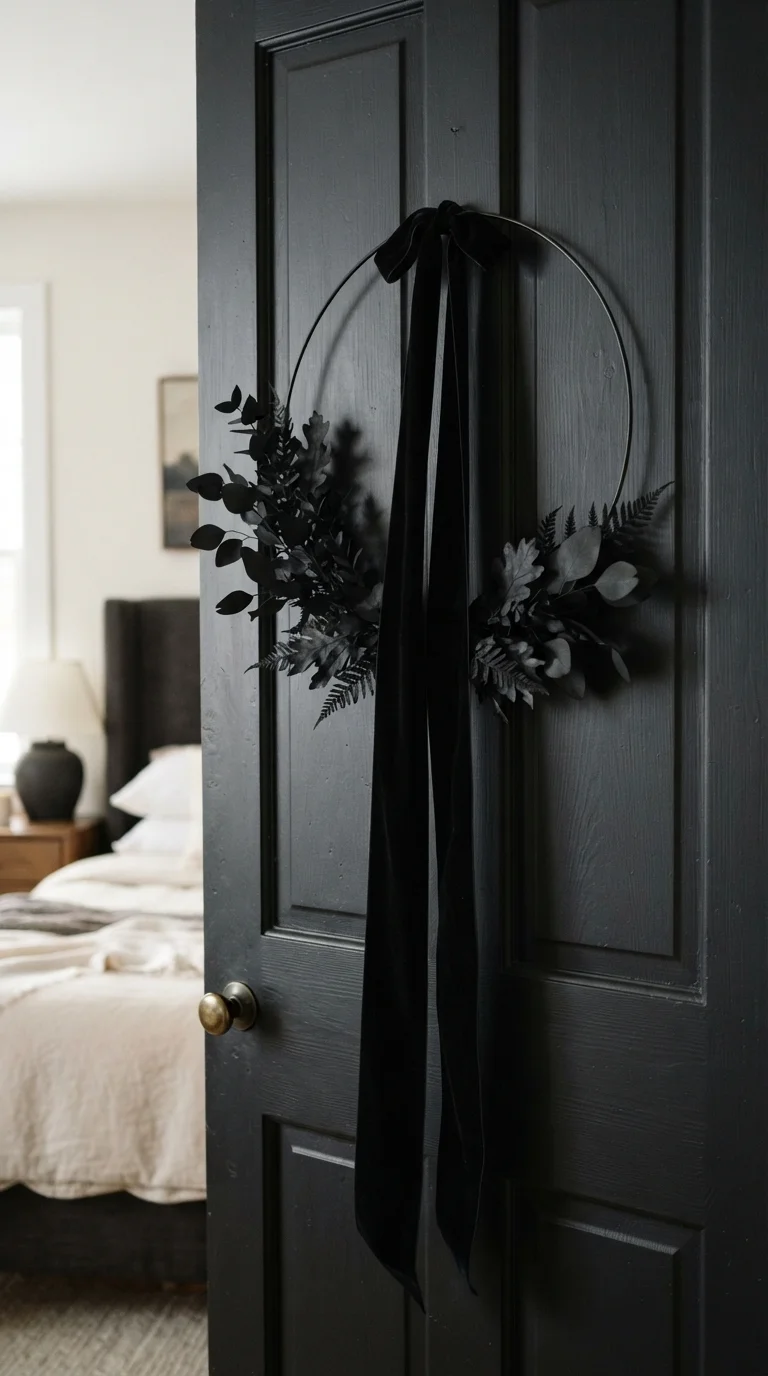 12. Velvet Ribbon and Dried Wreath Details