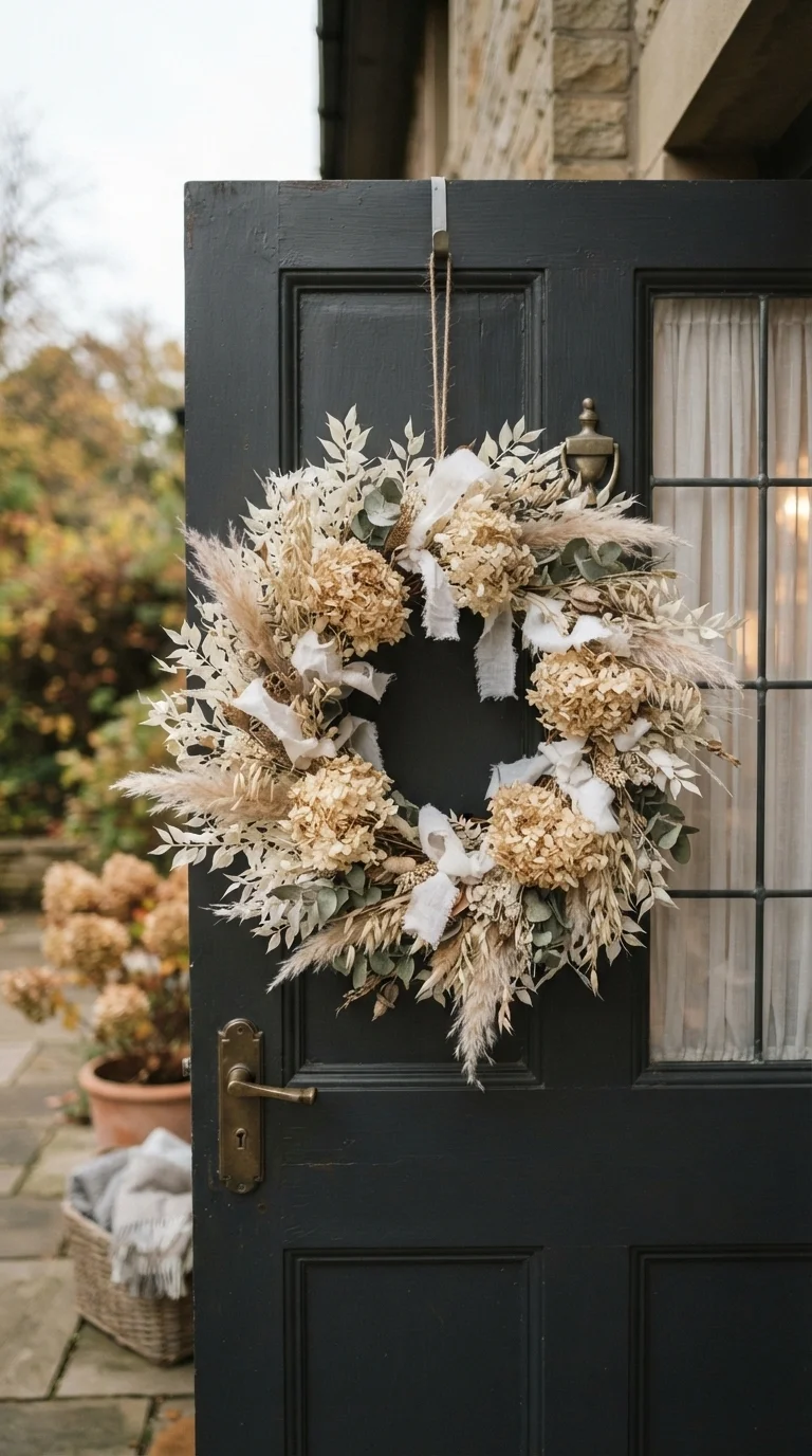2. Dried Floral Ghostly Wreaths