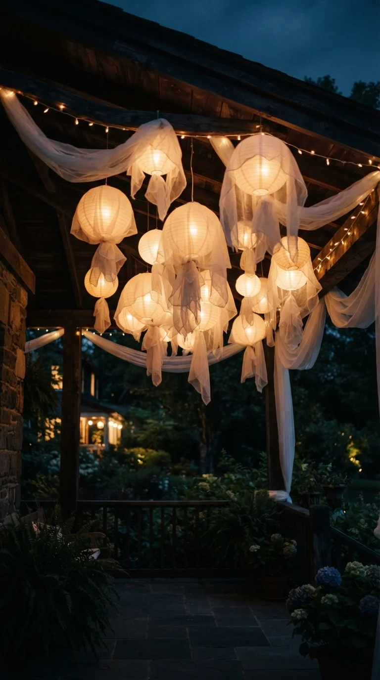 2. Floating Ghost Lanterns