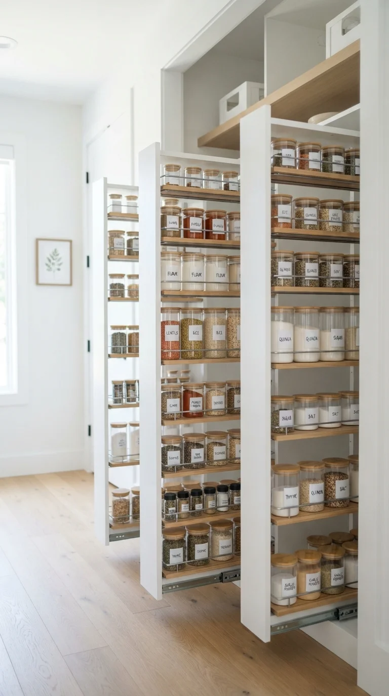 2. Floor-to-Ceiling Vertical Pull-Outs