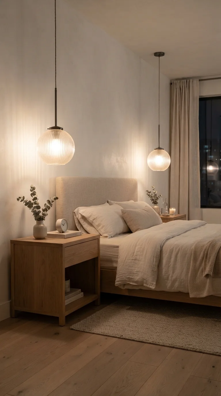 2. Fluted Glass Globe Pendants