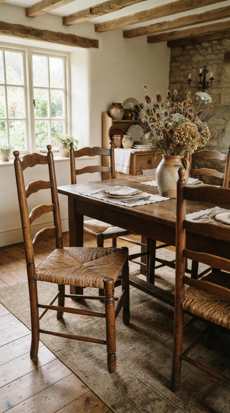 2. Hand-Woven Rush Seat Classics