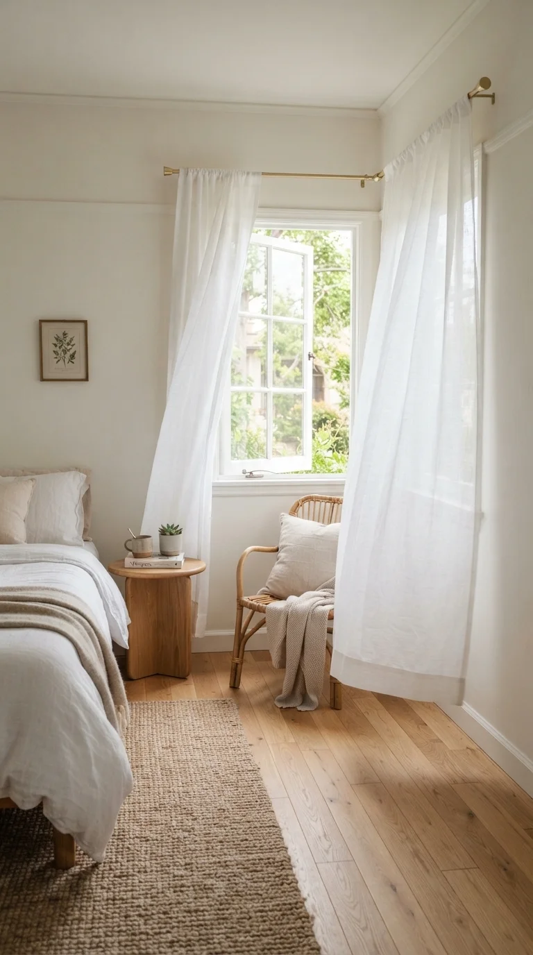 12 Summer Bedroom Decor Ideas 2026 Cozy Bedroom Inspo 2. Introduce Sheer Floor-to-Ceiling Curtains