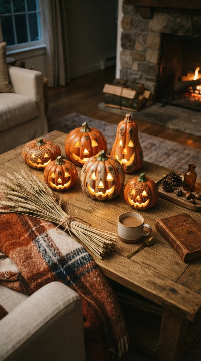 2. Mid-Century Ceramic Jack-o'-Lanterns