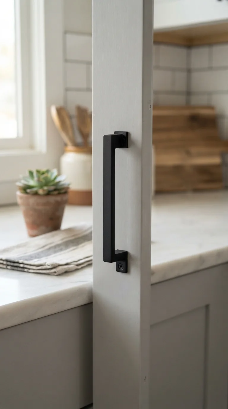 2. Modernizing Hardware with Matte Black or Brushed Brass