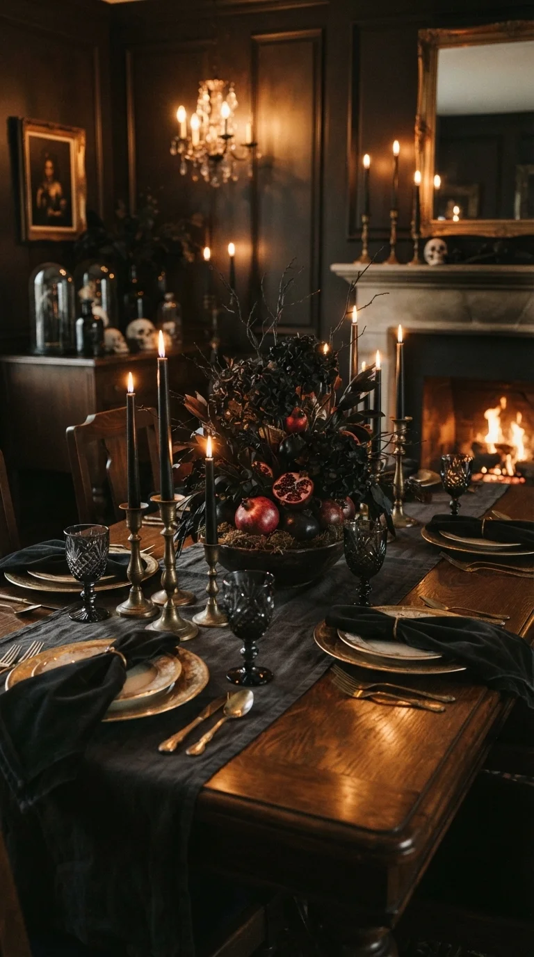 2. Moody Gothic Dining Room Accents