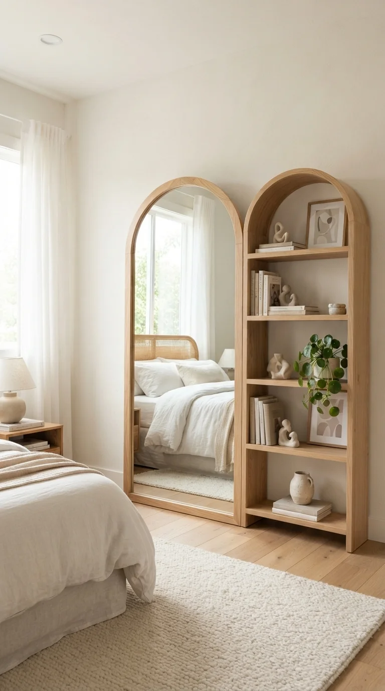 2. Organic Arched Furniture and Mirrors