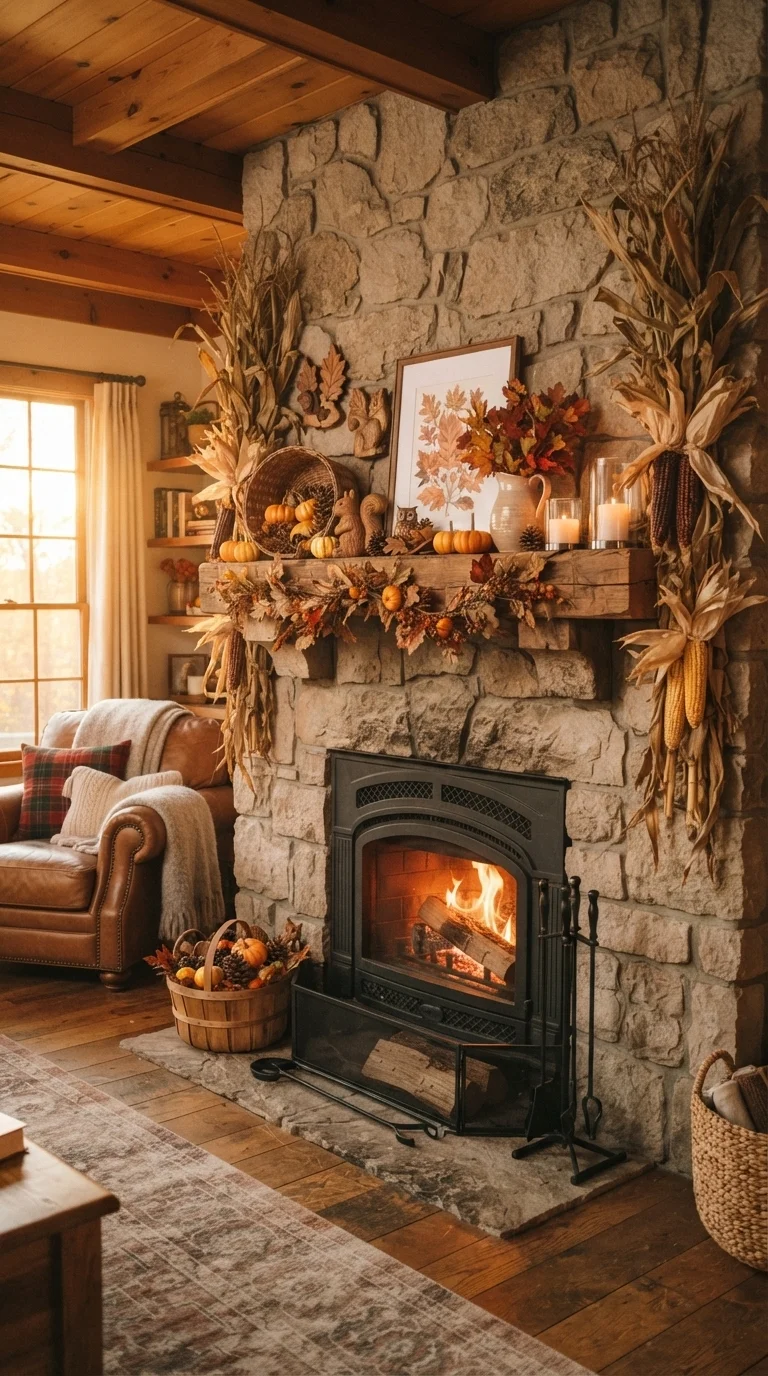 2. Rustic Harvest with Foraged Elements