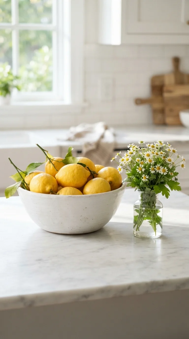 2. Style with Fresh Citrus and Greenery