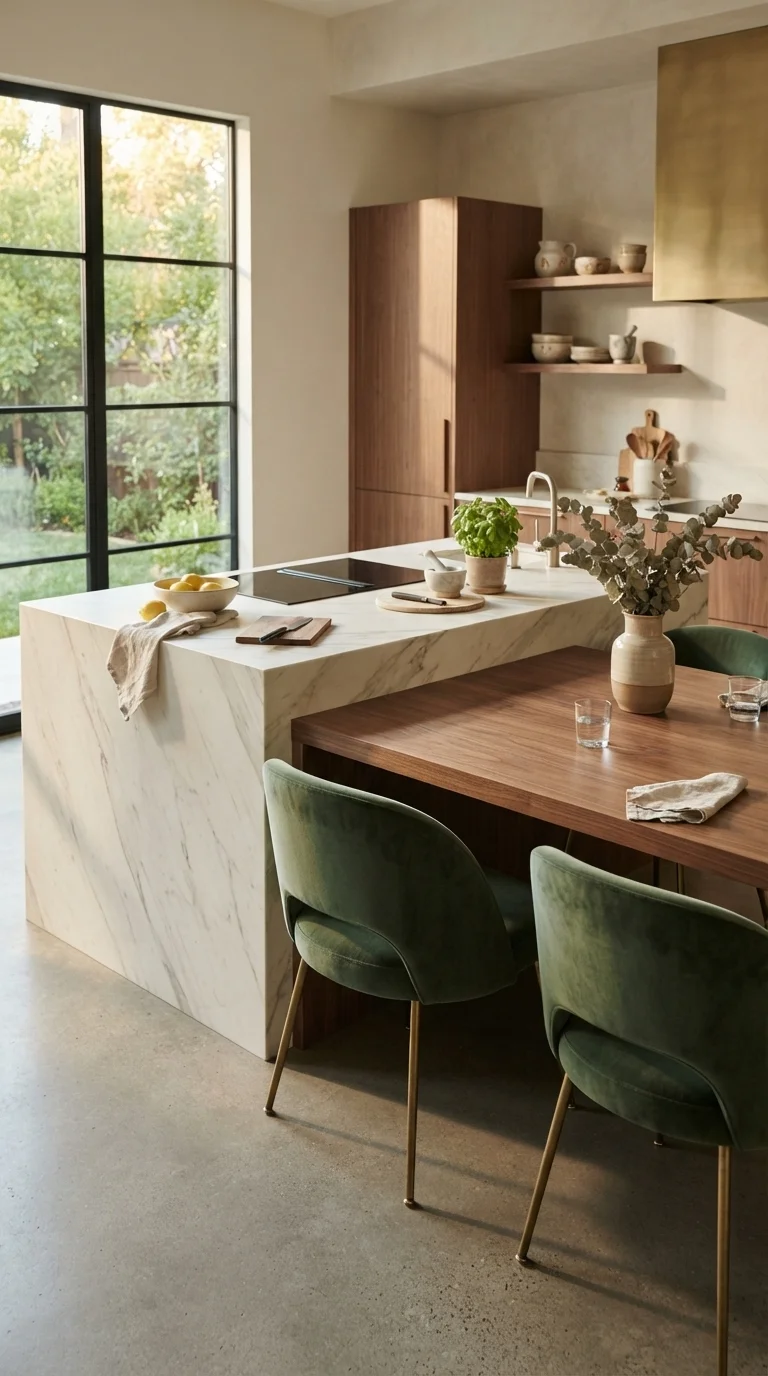 2. The Integrated Dining Extension Island