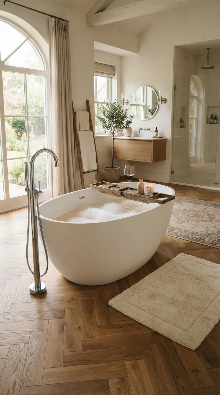 2. The Sculptural Freestanding Tub