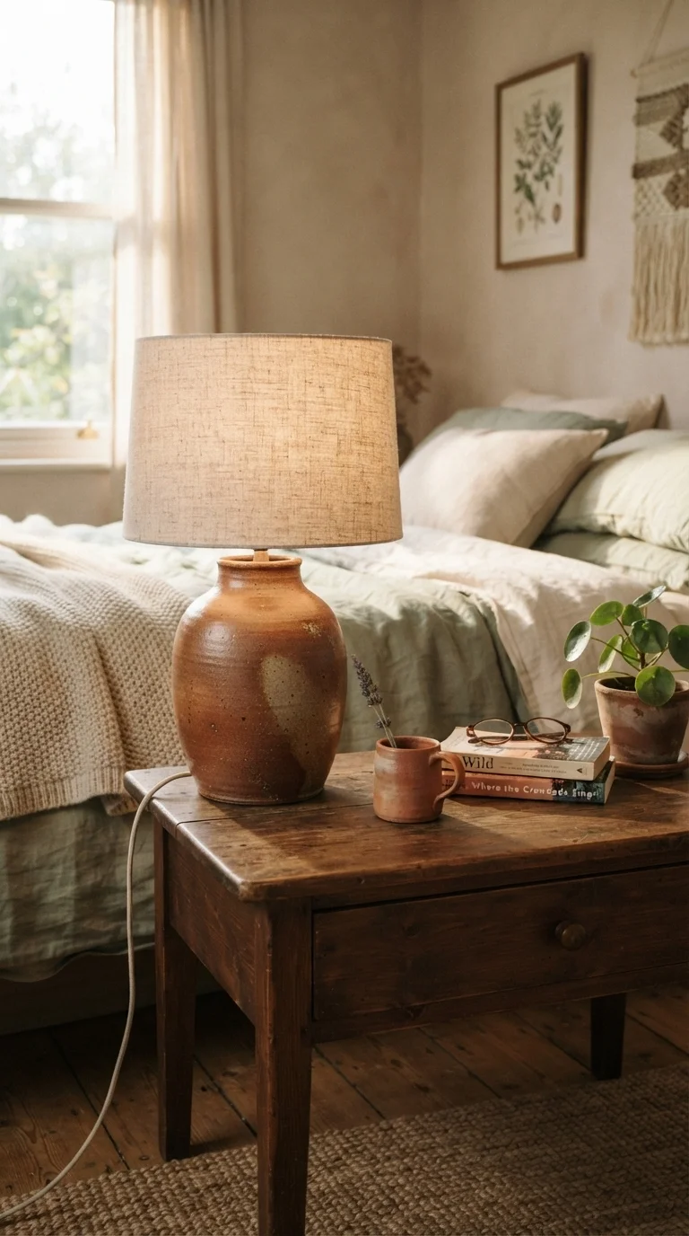 3. Ceramic Table Lamps with Hand-Thrown Texture