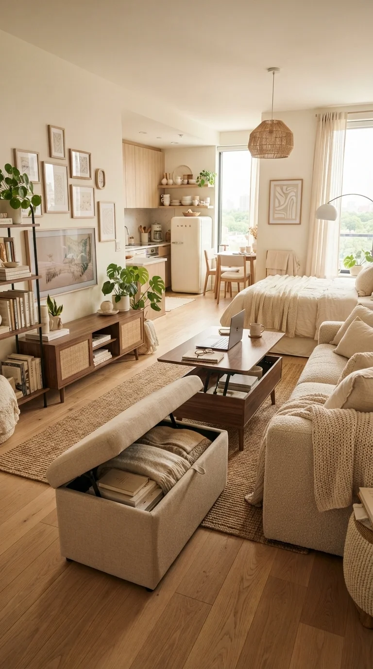 9 Apartment Makeover Ideas 2026 Studio 3. Choosing Multi-Functional Furniture